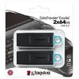 Kingston 64GB USB3.2 Gen 1 DataTraveler Exodia (Black + Teal) - 2 Pieces