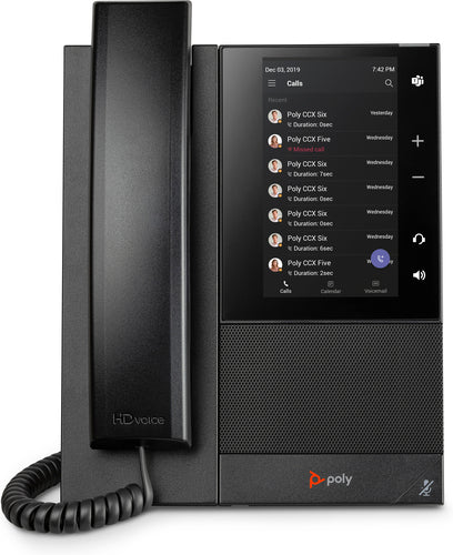 HP Poly CCX 500 Business Media Phone for Microsoft Teams and PoE-enabled
