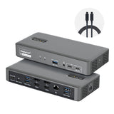 StarTech.com Dual-Monitor USB-C Docking Station, 4K 60Hz, HDMI or DisplayPort, 96W Laptop Charging, Gigabit Ethernet, Universal Smart Dock for Windows and macOS