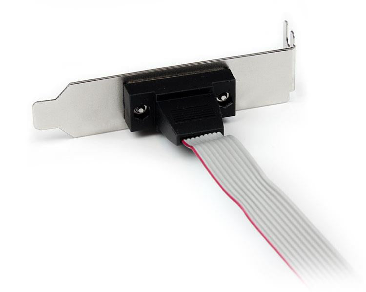 StarTech.com 1 Port 16in DB9 Serial Port Bracket to 10 Pin Header - Low Profile
