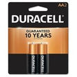 DURACELL COPPERTOP AA Alkaline Battery PACK OF 2
