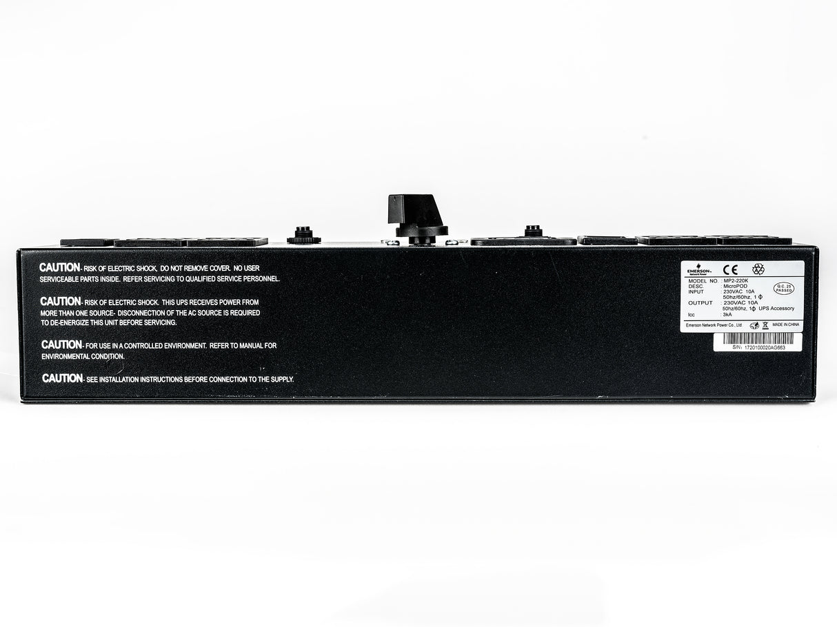 Vertiv 2U MicroPod External maintenance Bypass power distribution unit (PDU) 19 AC outlet(s) Black