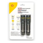 Shell Rechargeable LED Focus Beam Flashlight - Pack of 2