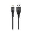 LAX - 6FT Apple MFi  Braided Nylon Lightning Cables to USB-A - Black