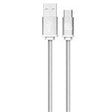 LAX 10FT Durable Braided Nylon Type-C to Type-A Cable - Silver
