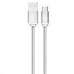 LAX 10FT Durable Braided Nylon Type-C to Type-A Cable - Silver