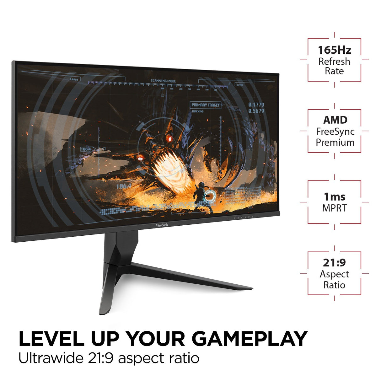 Viewsonic VX Series VX3418-2K computer monitor 86.4 cm (34") 3440 x 1440 pixels UltraWide Quad HD LED Black