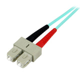 StarTech.com 3m (10ft) LC/UPC to SC/UPC OM3 Multimode Fiber Optic Cable, Full Duplex 50/125µm Zipcord Fiber Cable, 100G, Low Insertion Loss, LSZH Fiber Jumper Cord