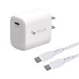 Emerge Helix 20W PD USB-C Wall charger with USB-C to Lightning Cable