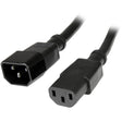 StarTech.com 3ft (1m) Power Extension Cord, C14 to C13, 10A 125V, 18AWG, Computer Power Cord Extension, IEC-320-C14 to IEC-320-C13 AC Power Cable Extension for Power Supply, UL Listed