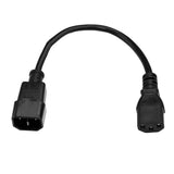 StarTech.com 10ft (3m) Heavy Duty Extension Cord, IEC 320 C14 to IEC 320 C13 Black Extension Cord, 15A 125V, 14AWG, Heavy Gauge Power Extension Cable, IEC 320 C14 to IEC 320 C13 AC Power Cord - UL Listed