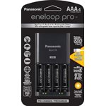 Panasonic Eneloop Advanced Battery Charger w/Pack of 4 AAA Pro High Capacity Rechargeable Batteri
