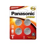 PANASONIC CR2016 - 3V Lithium Coin Cell Battery 4 Pack