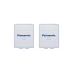 Panasonic eneloop Battery Storage Cases w/4AA or 5AAA Battery Capacity Clear 2 Pack