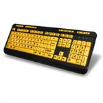 Adesso Luminous 4X Large Print Multimedia Desktop Keyboard