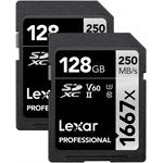 Lexar Professional 1667X 128GB (2-Pack) SDXC UHS-II Card