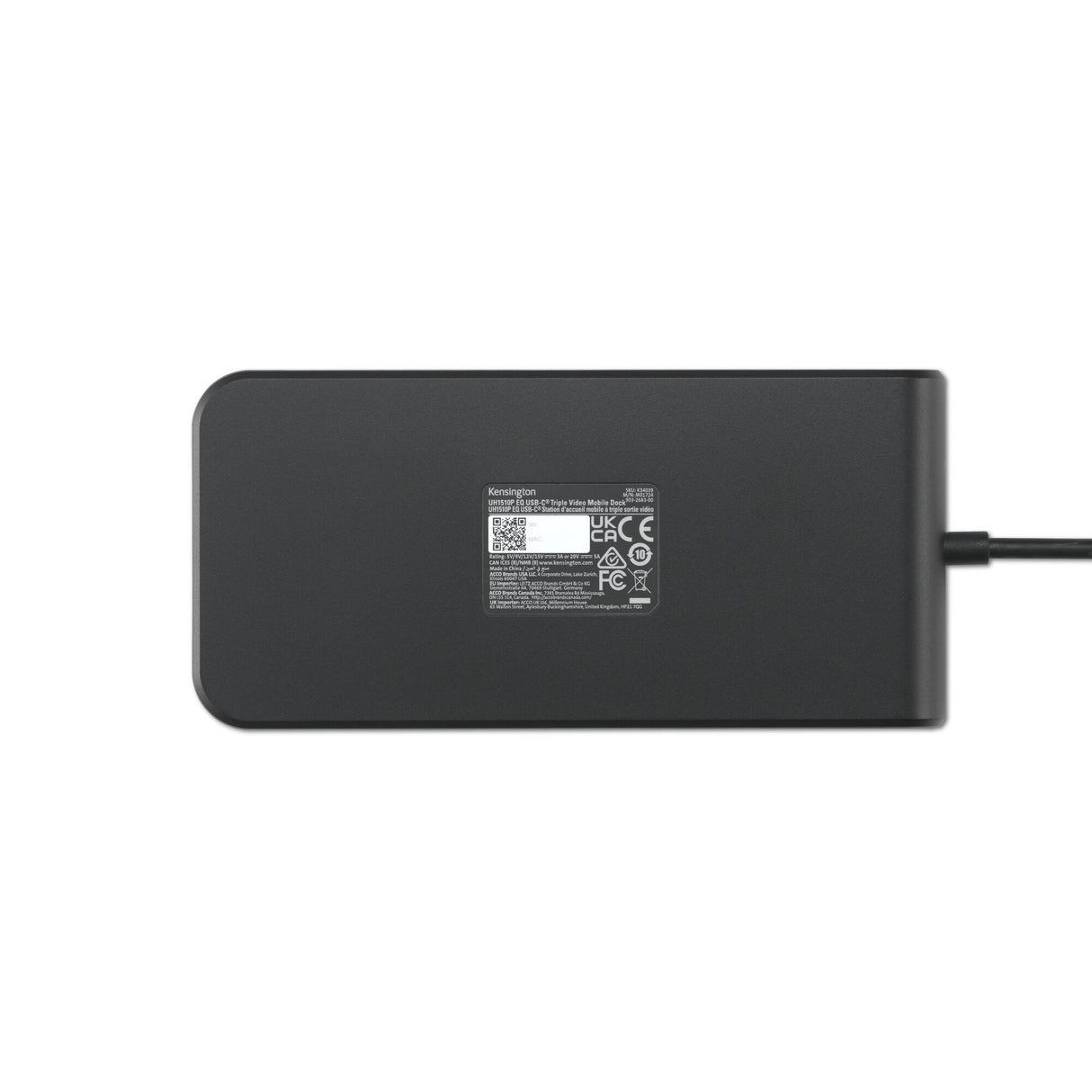 Kensington UH1510P EQ USB-C 5Gbps Triple Video Driverless Mobile Dock – 85W Pass-Through Power – DP/HDMI