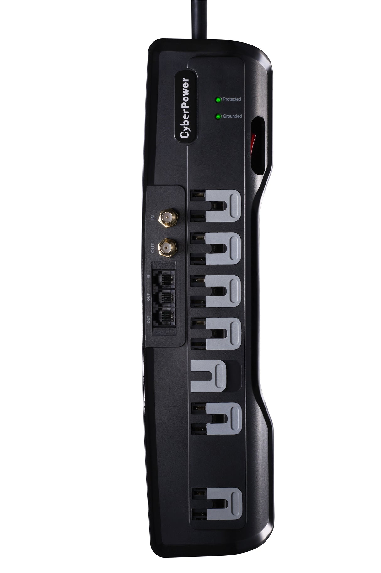 CyberPower CSHT706TC surge protector Black 7 AC outlet(s) 125 V 1.8 m