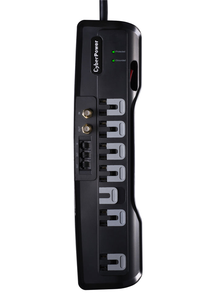 CyberPower CSHT706TC surge protector Black 7 AC outlet(s) 125 V 1.8 m