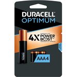 DURACELL OPTIMUM AAA Alkaline Battery PACK OF 4