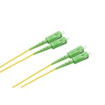 Optic.ca Optical  Cable SC/APC-SC/APC, Single-mode, Simplex, 2mm yellow, jkt, 20M. Senko, Conn
