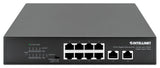Intellinet 8-Port Gigabit Ethernet PoE+ Switch with 2 RJ45 Gigabit Uplink Ports, IEEE 802.3at/af Power over Ethernet (PoE+/PoE) Compliant, 120 W, Endspan, Desktop (WITH C14 2 PIN POWER CORD)