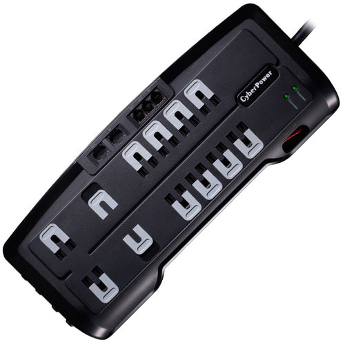 CyberPower CSHT1208TNC2 surge protector Black 12 AC outlet(s) 125 V 1.8 m