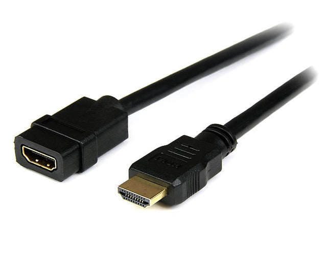 StarTech.com 6ft (2m) HDMI Extension Cable - HDMI Male to Female Cable - 4K HDMI Cable Extender - 4K 30Hz UHD HDMI Cable with Ethernet M/F - High Speed HDMI 1.4 Cable - HDMI Cord Extender