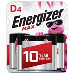 Energizer MAX D Batteries (4 Pack)