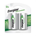Energizer Recharge Universal Rechargeable D Batteries, 2 Pack