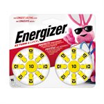 Energizer Hearing Aid Batteries Size 10, Yellow Tab, 16 Pack