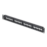StarTech.com 24 Port 1U Blank Keystone Patch Panel, Rackmount Cat6 Patch Panel for RJ45 UTP Ethernet Network Jacks