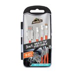 ArmorAll 6FT Rugged USB - 3 in 1 cable