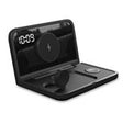 iHome iWW7 Triple Wireless Charging Portable Clock and Valet Tray Black