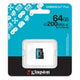 Kingston 64GB microSDXC Canvas Go Plus Gen4 200R A2 U3 Single Pack w/o ADP