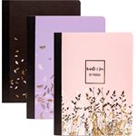 Pukka Pad Rochelle and Jess Composition Books (3 books - 7.5" x 9.7"), Assorted