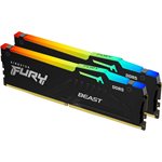 Kingston 16GB 5200MT/s DDR5 CL40 DIMM (Kit of 2) FURY Beast White RGBk