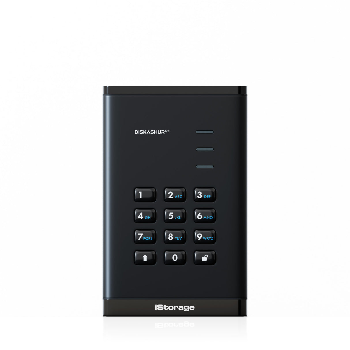 iStorage diskAshur³ 500GB Black | Secure Portable Hard Drive | | FIPS 140-3 Level 3 Complaint |Common Criteria EAL 5+ | PIN protected | AES-XTS 256-bit hardware encryption | GDPR, TAA Compliant | Dust/Water Resistant