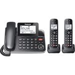 Panasonic DECT 6.0 2-in-1 Corded/Cordless Phone w/Answering Machine w/2 cordless handset