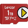 Lexar 1TB Play Micro SD Card, UHS-I, C10, U3, V30, A2, Full HD, 4K, Up to 205/140 MB/s microSDXC