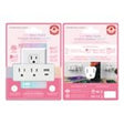 Powerlogy 2 Outlet Surge Protector Wall Tapwith USB-A & USB-C Fast Charging Output White