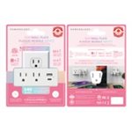 Powerlogy 2 Outlet Surge Protector Wall Tapwith USB-A & USB-C Fast Charging Output White