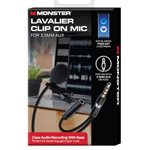 Monster Lavalier Clip-on Mic For 3.5mm Aux Ports
