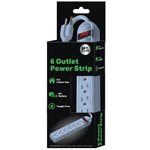 XTREME 6 outlet power strip Light Blue - Eng PKG
