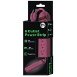 XTREME 6 outlet power strip Pink - Eng PKG