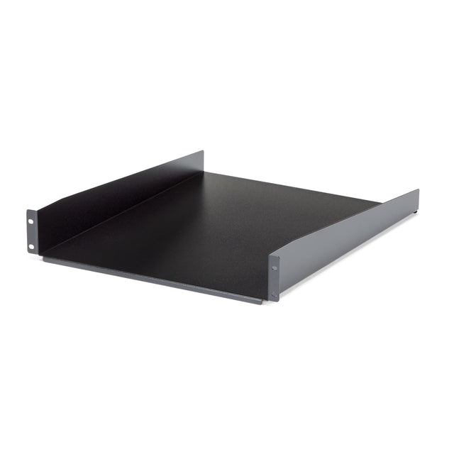 StarTech.com 2U Server Rack Shelf - Universal Rack Mount Cantilever Shelf for 19" Network Equipment Rack & Cabinet - Heavy Duty Steel – Weight Capacity 50lb/23kg - 22" Deep Tray, Black - TAA