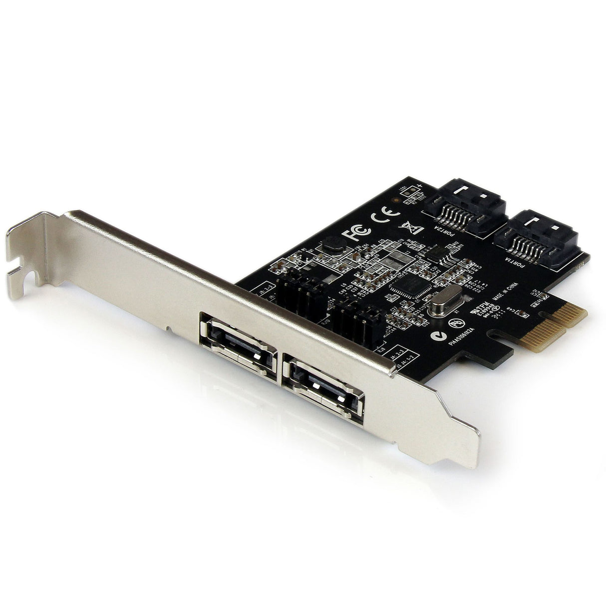 StarTech.com 2 Port PCI Express SATA 6 Gbps eSATA Controller Card - Dual Port PCIe x1 SATA III Adapter with Configurable Internal/External Connectivity