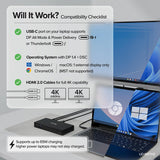 Plugable Technologies UD-MSTH2 laptop dock/port replicator Wired USB 3.2 Gen 2 (3.1 Gen 2) Type-C Black
