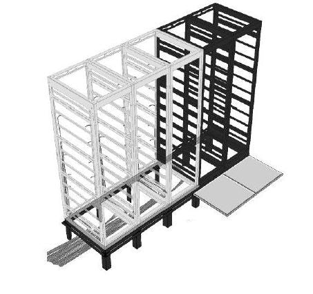 Middle Atlantic Raised Floor Support Angles 4 Bay for MRK 26", MRK/VRK/VMRK 31”