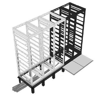 Middle Atlantic Raised Floor Support Angles 3 Bay for BGR 38"
